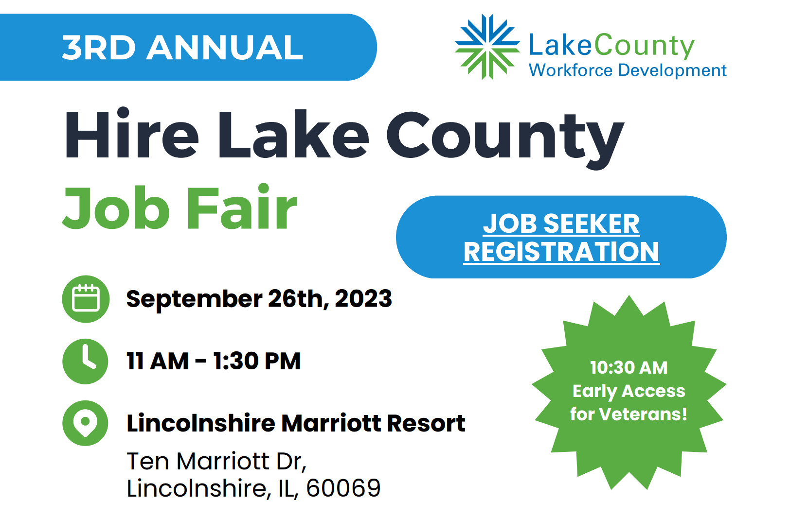 Hire Lake County Job Fair Sept 26, 2023