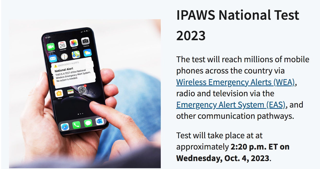 IPAWS Test 2023
