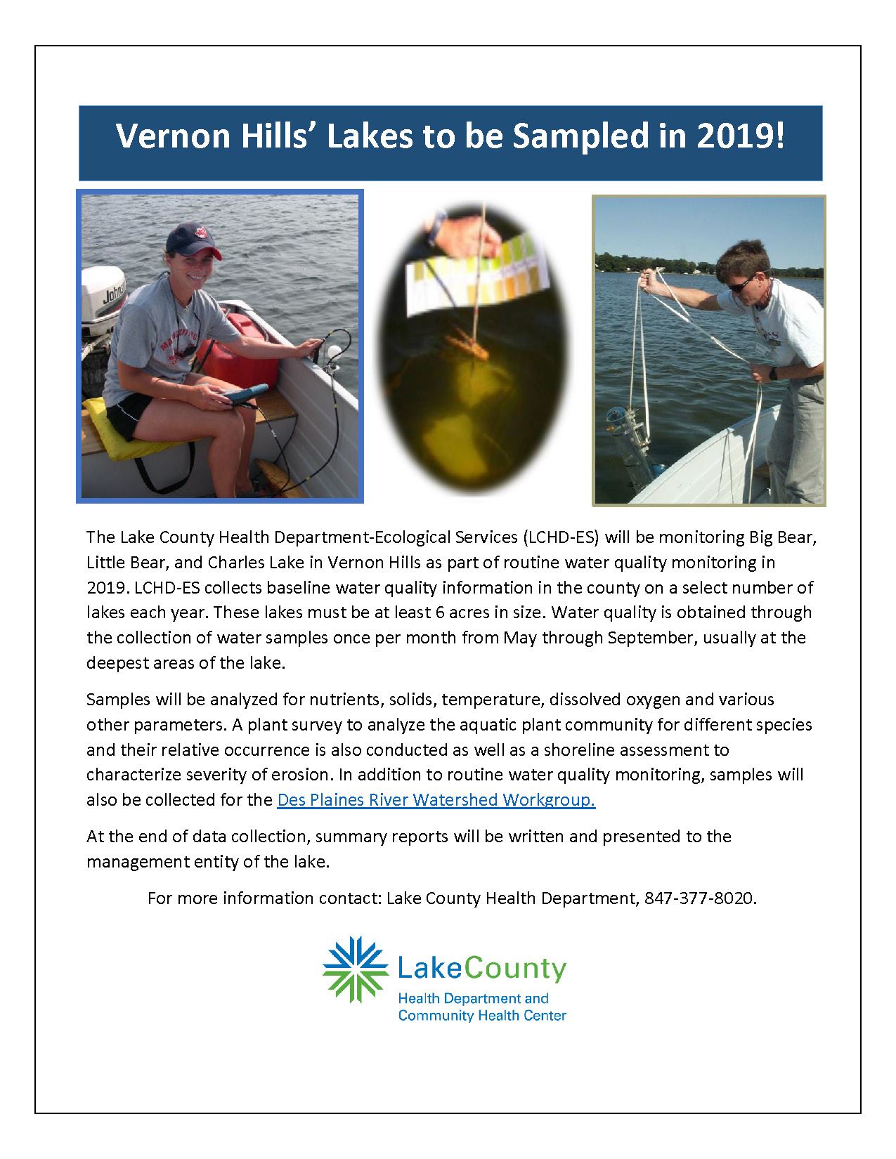 Lake water Sampling